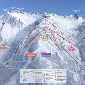 Plan des pistes Valmienier Valloire